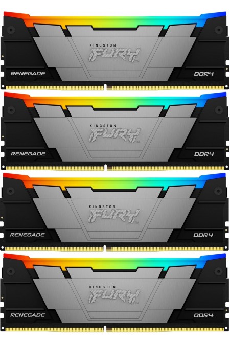 Оперативная память Kingston FURY Renegade RGB 64 ГБ (16 ГБ x 4 шт.) DDR4 3600 МГц DIMM CL16 (KF436C16RB12AK4/64) 