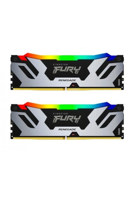 Оперативная память Kingston FURY Renegade RGB XMP 64 ГБ (32 ГБ x 2 шт.) DDR5 6400 МГц DIMM CL32 (KF564C32RSAK2-64) 