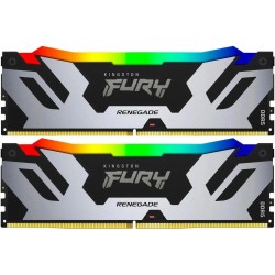 Оперативная память Kingston FURY Renegade Silver RGB XMP 96 ГБ (48 ГБ x 2 шт.) DDR5 6000 МГц DIMM CL32 (KF560C32RSAK2-96)