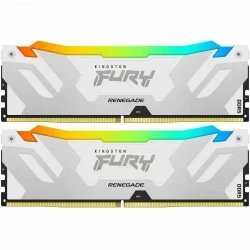 Оперативная память Kingston Fury Renegade Silver/White RGB XMP 32 ГБ (16 ГБ x 2 шт.) DDR5 6400 МГц DIMM CL32 (KF564C32RWAK2-32)