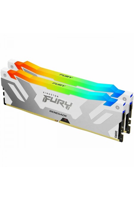 Оперативная память Kingston Fury Renegade Silver/White RGB XMP 32 ГБ (16 ГБ x 2 шт.) DDR5 6400 МГц DIMM CL32 (KF564C32RWAK2-32) 1