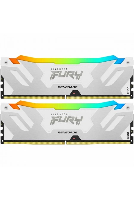 Оперативная память Kingston Fury Renegade Silver/White RGB XMP 32 ГБ (16 ГБ x 2 шт.) DDR5 7200 МГц DIMM CL38 (KF572C38RWAK2-32) 
