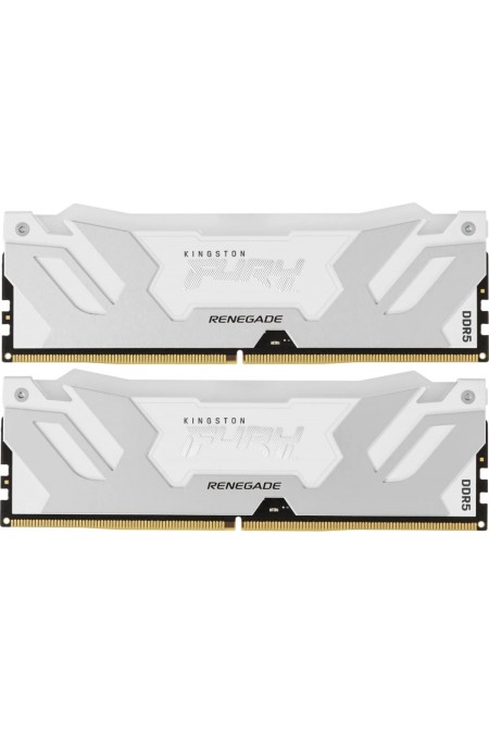 Оперативная память Kingston Fury Renegade Silver/White RGB XMP 32 ГБ (16 ГБ x 2 шт.) DDR5 7600 МГц DIMM CL38 (KF576C38RWAK2-32) 
