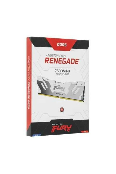 Оперативная память Kingston Fury Renegade Silver/White XMP 32 ГБ (16 ГБ x 2 шт.) DDR5 7600 МГц DIMM CL38 (KF576C38RWK2-32) 1