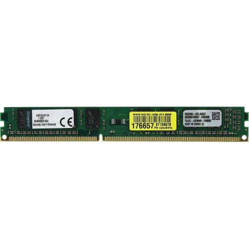 Оперативная память Kingston ValueRAM 4 ГБ DDR3L 1600 МГц DIMM CL11 (KVR16LN11/4WP) 7