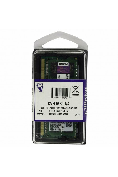 Оперативная память Kingston ValueRAM 4 ГБ DDR3L 1600 МГц SODIMM CL11 (KVR16S11/4) 1