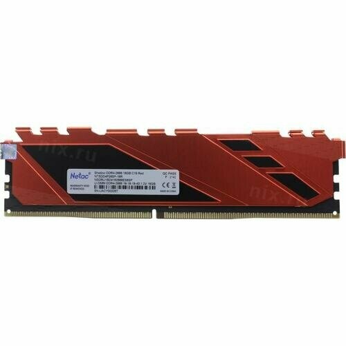 Оперативная память Netac 16 ГБ DDR4 2666 МГц DIMM CL19 (NTSDD4P26SP-16R) 3
