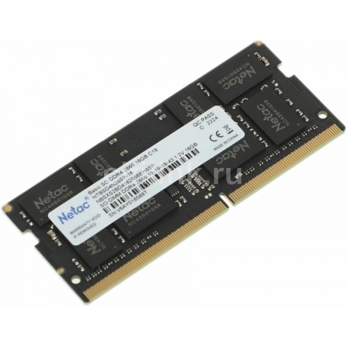 Оперативная память Netac 16 ГБ DDR4 2666 МГц SODIMM (NTBSD4N26SP-16) 2