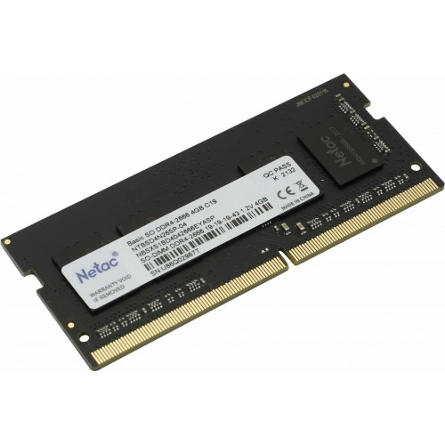 Оперативная память Netac 4 ГБ DDR4 2666 МГц SODIMM CL19 (NTBSD4N26SP-04) 8