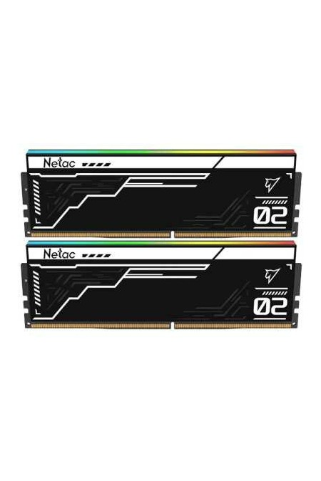 Оперативная память Netac Shadow II RGB Black 32 ГБ (16 ГБ x 2 шт.) DDR5 7200 МГц DIMM C34 (NTS2D5P72DP-32K) 