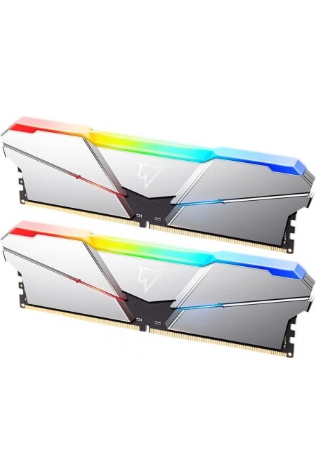 Оперативная память Netac Shadow RGB Silver 32 ГБ (16 ГБ x 2 шт.) DDR5 5600 МГц DIMM CL40 (NTSRD5P56DP-32S CL40 1.2V) 2