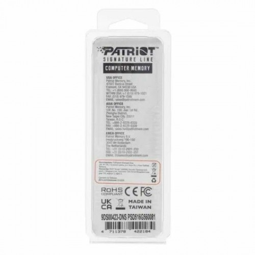 Оперативная память Patriot Memory Signature 16 ГБ DDR5 5600 МГц DIMM CL46 (PSD516G560081) 6