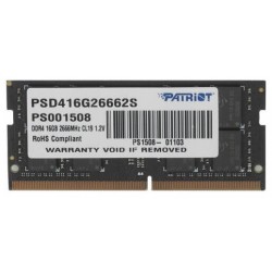 Оперативная память Patriot Memory SL 16 ГБ DDR4 2666 МГц SODIMM CL19 (PSD416G26662S)