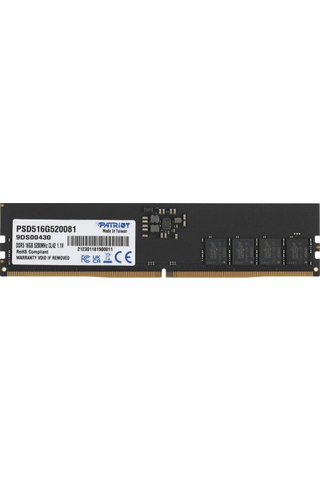 Оперативная память Patriot Memory SL 16 ГБ DDR5 5200 МГц DIMM CL42 (PSD516G520081S) 2