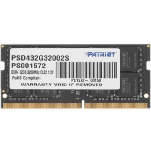 Оперативная память Patriot Memory SL 32 ГБ DDR4 3200 МГц SODIMM CL22 (PSD432G32002S) 