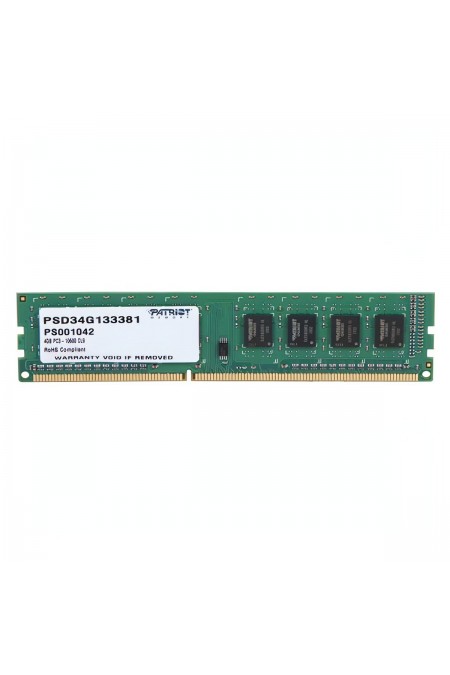 Оперативная память Patriot Memory SL 4 ГБ DDR3 1333 МГц DIMM CL9 (PSD34G133381) 1