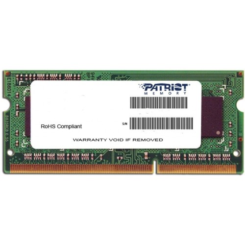Оперативная память Patriot Memory SL 4 ГБ DDR3 1600 МГц SODIMM CL11 (PSD34G160081S) 9