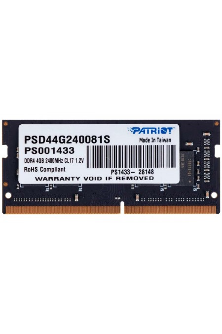Оперативная память Patriot Memory SL 4 ГБ DDR4 2400 МГц SODIMM CL17 (PSD44G240081S) 