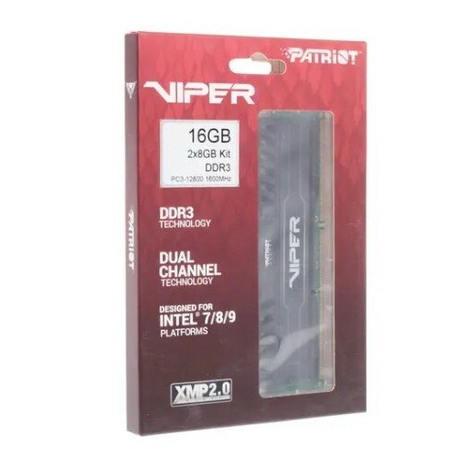 Оперативная память Patriot Memory VIPER 3 16 ГБ (8 ГБ x 2 шт.) DDR3 1600 МГц DIMM CL9 (PV316G160C9K) 3