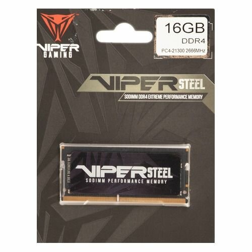 Оперативная память Patriot Memory VIPER STEEL 16 ГБ DDR4 2666 МГц SODIMM CL18 (PVS416G266C8S) 6