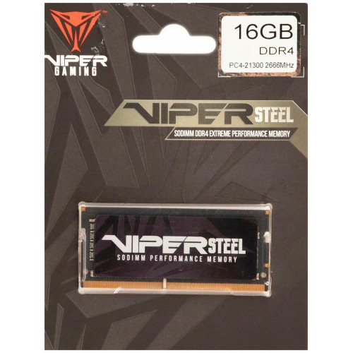 Оперативная память Patriot Memory VIPER STEEL 16 ГБ DDR4 2666 МГц SODIMM CL18 (PVS416G266C8S) 9