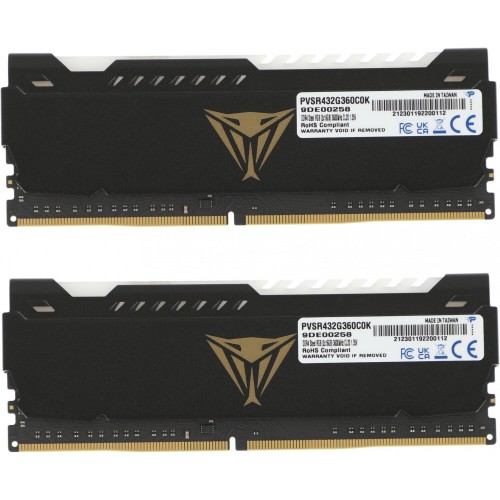 Оперативная память Patriot Memory VIPER STEEL RGB 32 ГБ (16 ГБ x 2 шт.) DDR4 3600 МГц DIMM CL20 (PVSR432G360C0K) 5