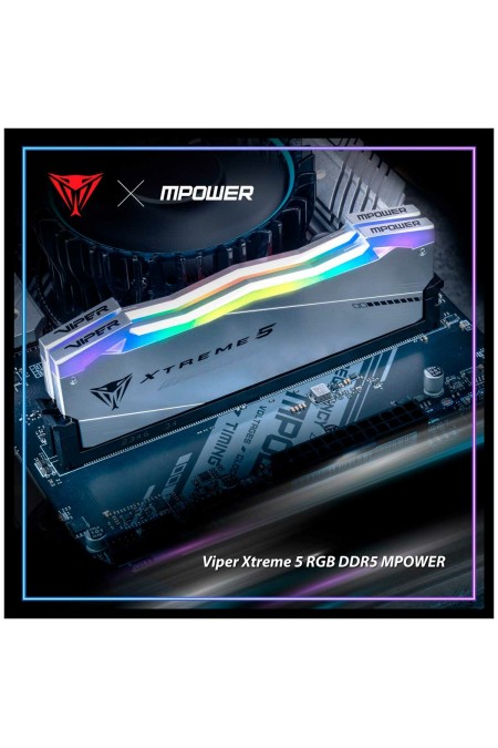 Оперативная память Patriot Memory Viper Xtreme 5 RGB 32 ГБ (16 ГБ x 2 шт.) DDR5 8000 МГц DIMM CL38 (PVXR532G80C38KM) 3