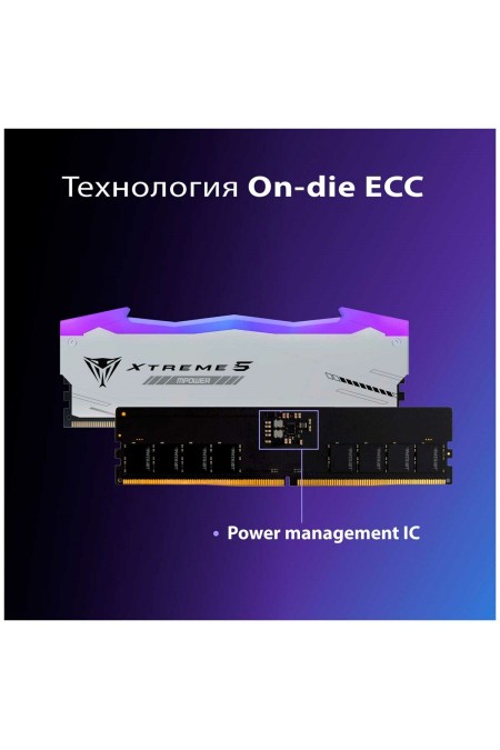 Оперативная память Patriot Memory Viper Xtreme 5 RGB 32 ГБ (16 ГБ x 2 шт.) DDR5 8000 МГц DIMM CL38 (PVXR532G80C38KM) 7