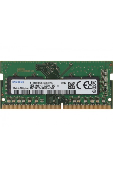 Оперативная память Samsung 16 ГБ DDR4 3200 МГц SODIMM CL22 (M471A2G43AB2-CWE) 