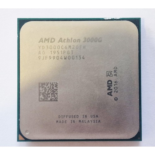 Процессор AMD Athlon 3000G (YD3000C6M2OFH) (AM4/2 x 3500 МГц), OEM 3