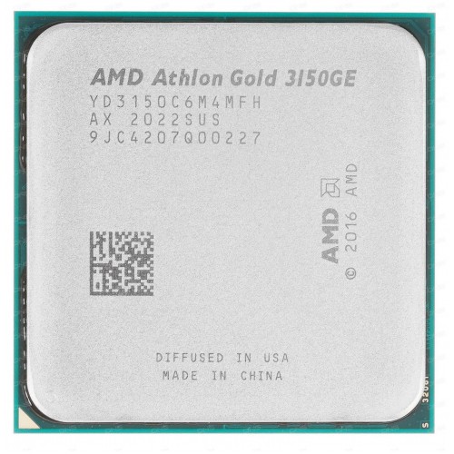 Процессор AMD Athlon Gold 3150GE (YD3150C6M4MFH) (AM4/4 x 3300 МГц), OEM 