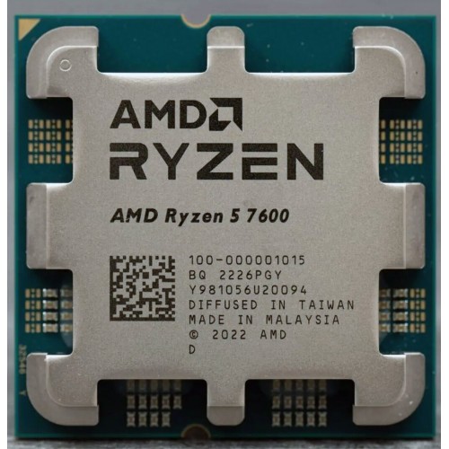 Процессор AMD Ryzen 5 7600 (100-000001015) (AM5, 6 x 3800 МГц), OEM 