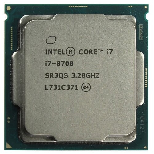 Процессор Intel Core i7-8700 LGA1151 (CM8068403358316S) (v2, 6 x 3200 МГц), OEM 