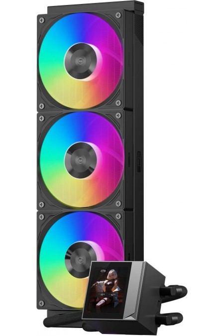 Система водяного охлаждения PcCooler DC360 Pro Display ARGB (DC360PRO-BKAWXY-GL) (черный) 3