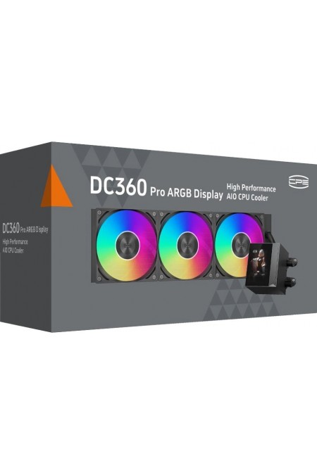 Система водяного охлаждения PcCooler DC360 Pro Display ARGB (DC360PRO-BKAWXY-GL) (черный) 4