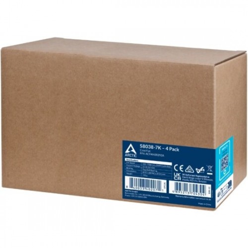 Комплект вентиляторов для корпуса Arctic S8038-7K (4 Pack) (ACFAN00292A) (черный) 1