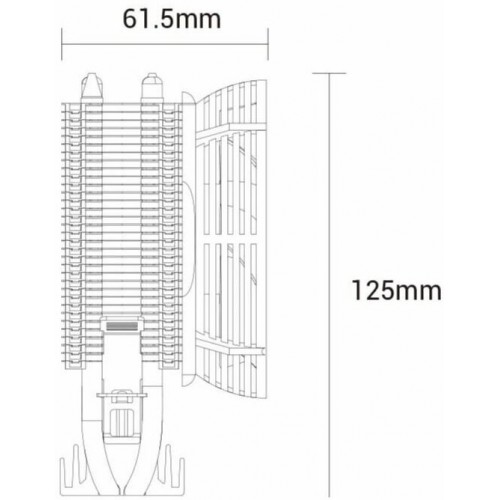 Кулер для процессора AeroCool Verkho 2 PWM (черный/серебристый) 8