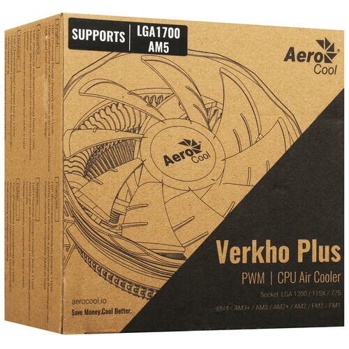 Кулер для процессора AeroCool Verkho Plus (черный/синий) 9