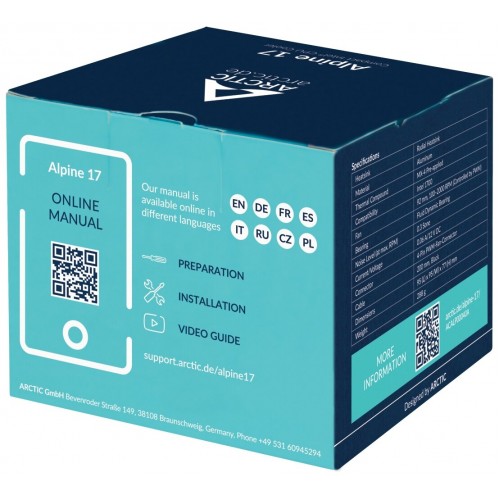 Кулер для процессора Arctic Alpine 17 (ACALP00040A) (серебристый/черный/белый) 4