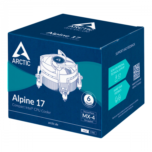 Кулер для процессора Arctic Alpine 17 (ACALP00040A) (серебристый/черный/белый) 7