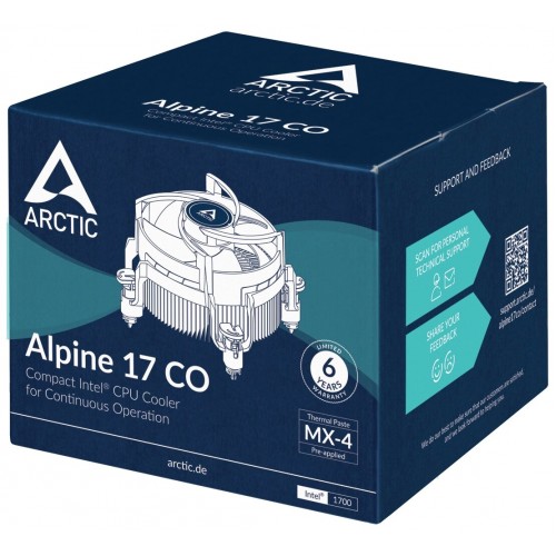 Кулер для процессора Arctic Alpine 17 CO (ACALP00041A) (серебристый/черный) 5