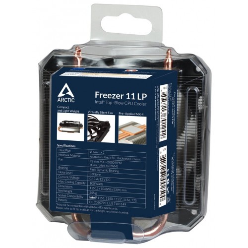 Кулер для процессора Arctic Freezer 11 LP (UCACO-P2000000-BL) (серебристый/черный/белый) 3