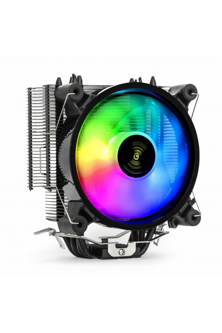 Кулер для процессора ExeGate Dark Magic EXX400V2-PWM. RGB (EX293667RUS) (черный/серебристый) 