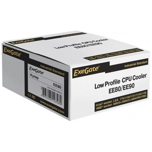 Кулер для процессора ExeGate EE80 (EX286144RUS) (серебристый/оранжевый) 2