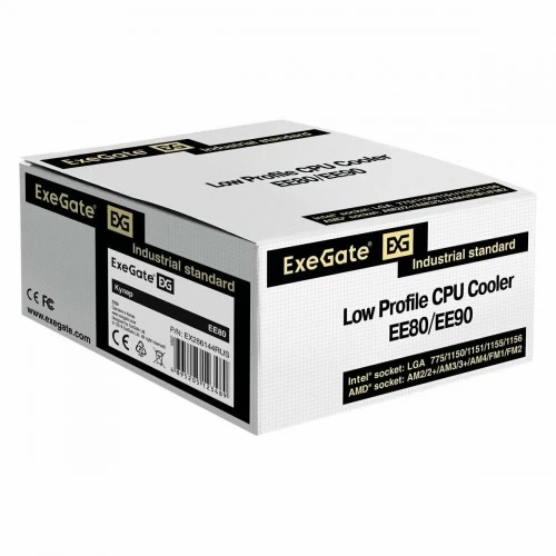 Кулер для процессора ExeGate EE80 (EX286144RUS) (серебристый/оранжевый) 6