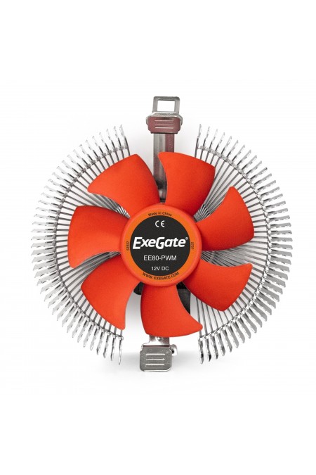 Кулер для процессора ExeGate EE80-PWM (EX286145RUS) (серебристый/оранжевый) 2