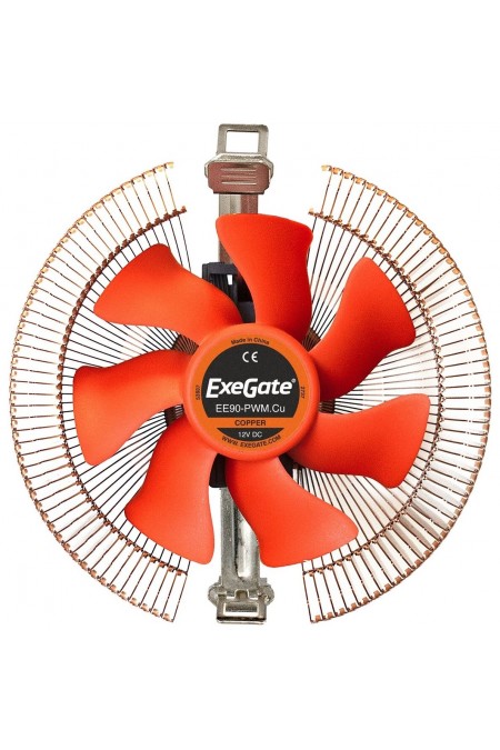 Кулер для процессора ExeGate EE90-PWM.Cu (EX286152RUS) (медный/оранжевый) 2