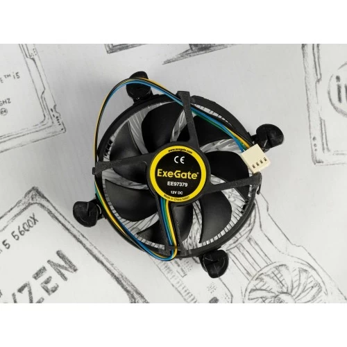Кулер для процессора ExeGate EE97379 (EX283280RUS) (серебристый/черный) 8