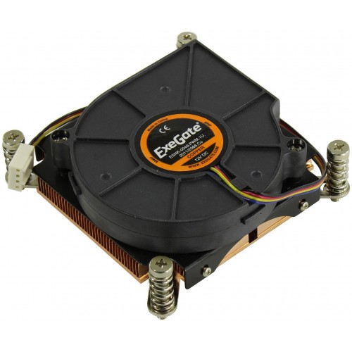 Кулер для процессора ExeGate ESNK-0049.PWM.1U.2011/66.Cu (EX286161RUS) (медный/черный) 