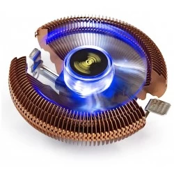 Кулер для процессора ExeGate Wizard EE91-PWM.Cu (EX286148RUS) (медный/синяя подсветка)
